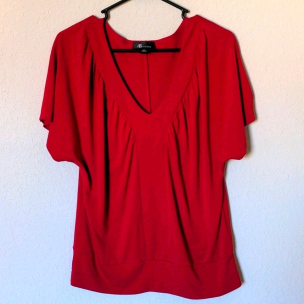 AB Studio Flowy Professional Blouse Top Shirt